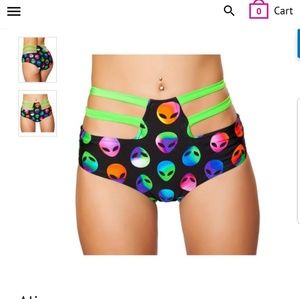 Rave wear booty shorts